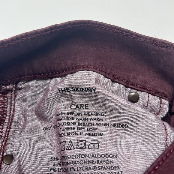 Ann Taylor Women's Wine Color Jeans Size 2 Petite - Picture 14 of 15